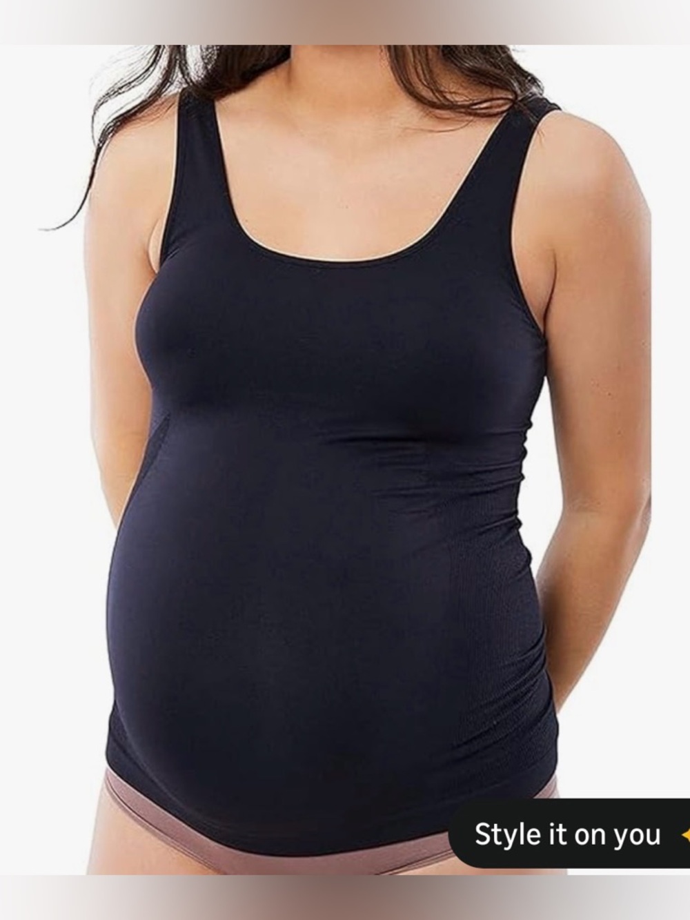 New Black Maternity Belly Support Tank
